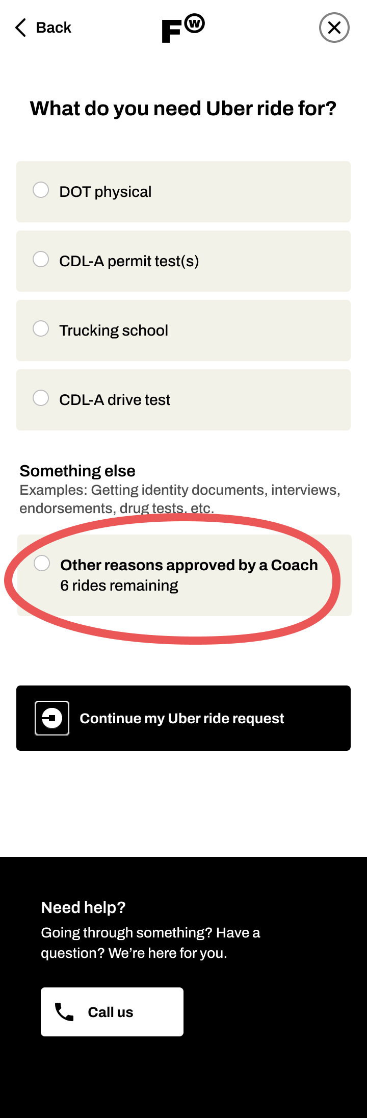 Request Ubers to custom locations FreeWorld